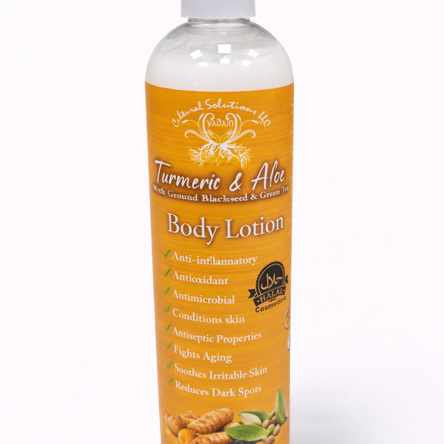 Turmeric &amp; Aloe Body Lotion – With Blackseed &amp; Green Tea