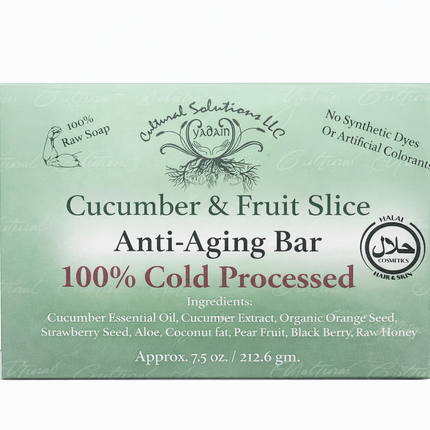 Cucumber & Fruit Slice Anti-Aging Bar — 100% Cold Processed