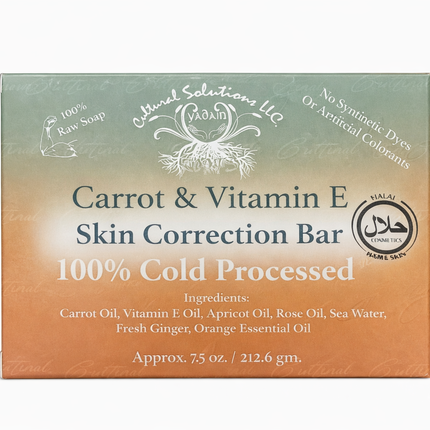 Carrot & Vitamin E Skin Correction Bar — 100% Cold Processed