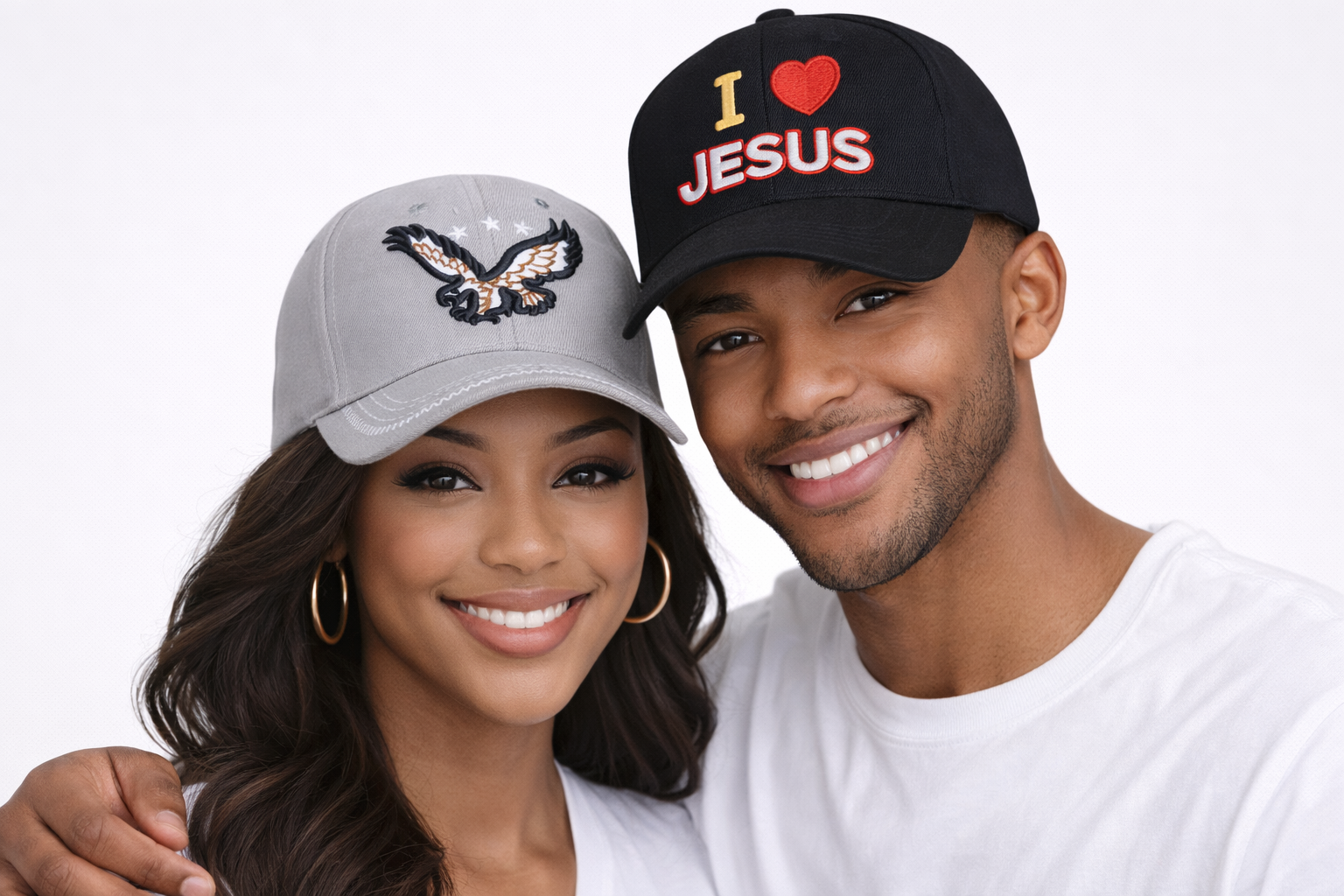 Unisex Eagle Embroidered Baseball Cap – Grey & Black Adjustable Hat