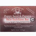 natural exfoliating soap with poppy seeds and papaya